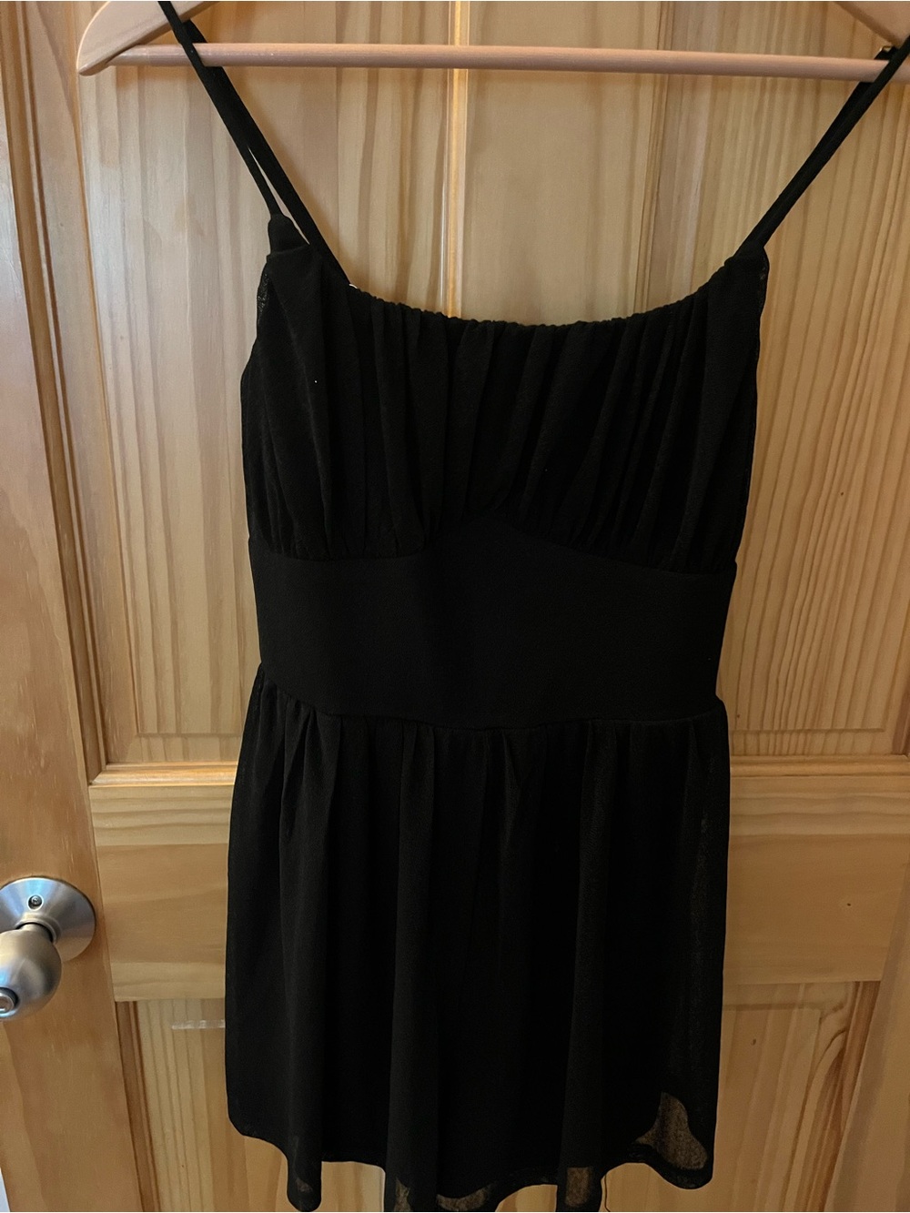 Classic Black Spaghetti-Strap One Piece Shorts
